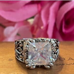 Silpada Sterling Silver ‘Uptown’ Cubic Zirconia Ring R0981